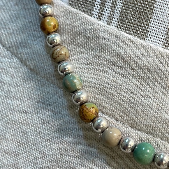 QVC Jewelry Sterling Silver Turquoise Bead Necklace Poshmark